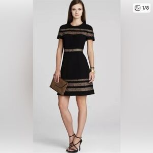 BCBGMaxAzria Kalli Black Lace Mini Dress